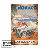 Plaque Métal Monaco Avril 1936 - Le Vintage Illuminé