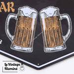Plaque Métal Vintage Welcome Beer Bar 49x26cm - Le Vintage Illuminé