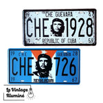 Plaque Métal Immatriculation Che Guevara Cuba - Le Vintage Illuminé