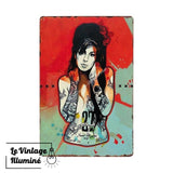 Plaque Métal Vintage Tattoo Amy Winehouse - Le Vintage Illuminé