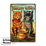 Plaque Métal Vintage Tiddledy Winks - Le Vintage Illuminé