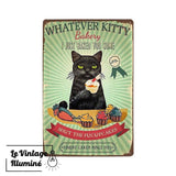 Plaque Métal Vintage Whatever Kitty Bakery - Le Vintage Illuminé
