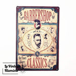 Plaque Métal Barber Shop Classics - Le Vintage Illuminé