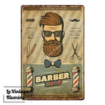 Plaque Métal Barber Shop Knot - Le Vintage Illuminé