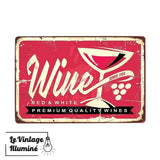 Plaque Métal Vintage Wine Since 1934 - Le Vintage Illuminé