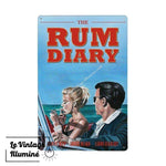 Plaque Métal Vintage Rum Diary - Le Vintage Illuminé