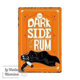 Plaque Métal Vintage Rum Dark Side - Le Vintage Illuminé