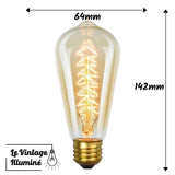 Ampoule à filament Standard (sapin) 40W E27 142x64mm - Le Vintage Illuminé