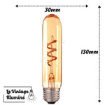 Ampoule Vintage à LED TUBE 3W E27 130x30mm - Le Vintage Illuminé
