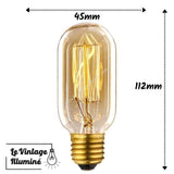 Ampoule à filament Tube (filament) 40W E27 112x45mm - Le Vintage Illuminé
