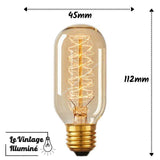 Ampoule à filament Tube (spirale) 40W E27 112x45mm - Le Vintage Illuminé