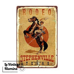 Plaque Métal Rodeo Stephenville - Le Vintage Illuminé