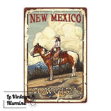 Plaque Métal New Mexico - Le Vintage Illuminé