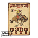 Plaque Métal Weatherford Texas - Le Vintage Illuminé