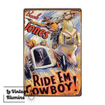 Plaque Métal Ride Em Cowboy - Le Vintage Illuminé