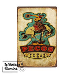 Plaque Métal Peco Texas - Le Vintage Illuminé
