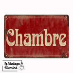 Plaque Métal Vintage Chambre - Le Vintage Illuminé
