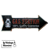 Plaque Métal Gas Station Quality - Le Vintage Illuminé