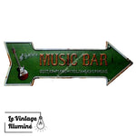 Plaque Métal Music Bar - Le Vintage Illuminé