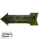 Plaque Métal Gas Station 100% Quality - Le Vintage Illuminé