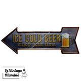 Plaque Métal Ice Cold Beer - Le Vintage Illuminé