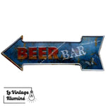 Plaque Métal Beer Bar - Le Vintage Illuminé