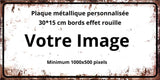 Plaque Métal Vintage Personnalisable